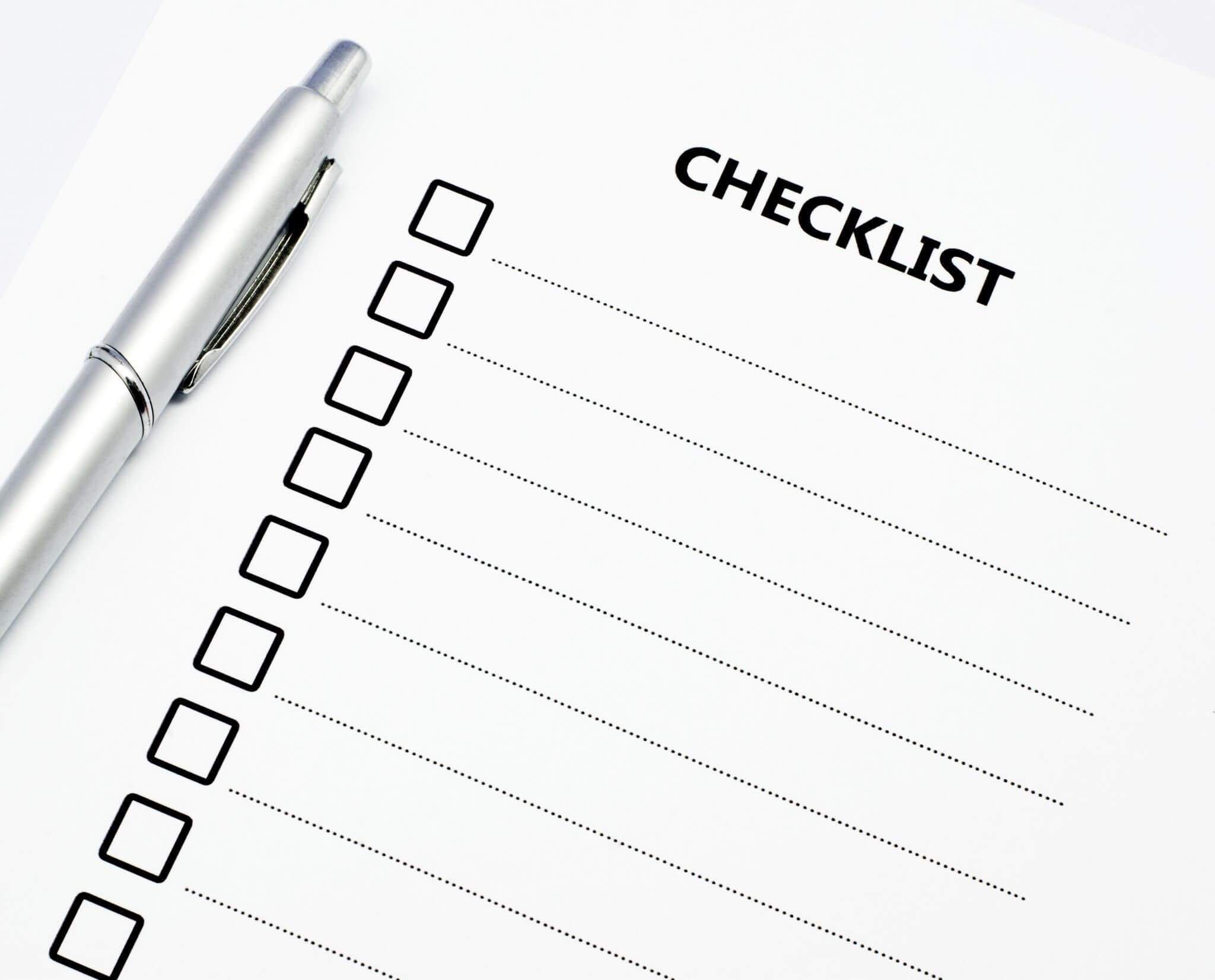 trading strategy checklist