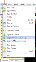 How to connect to an account in MetaTrader platform